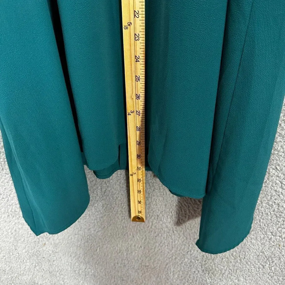 Leith womens shift dress small green sleeveless asymmetrical hem exposed‎ zipper - Picture 4 of 6